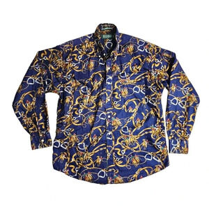 Gitman Bros Button Down Print Horse Polo Equestrian‎ Brothers Size Medium Rare